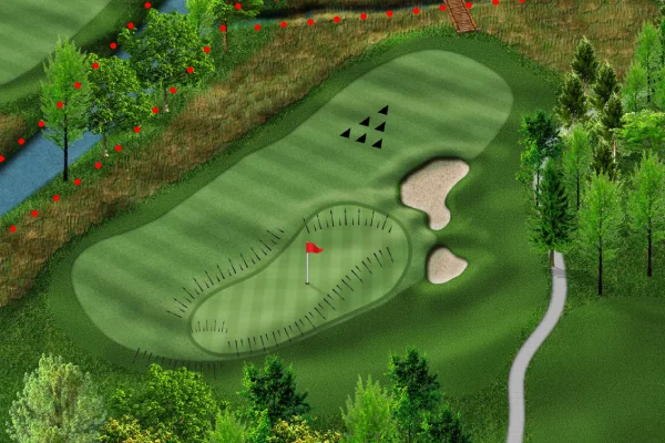 3D Rendering of Golf Greens