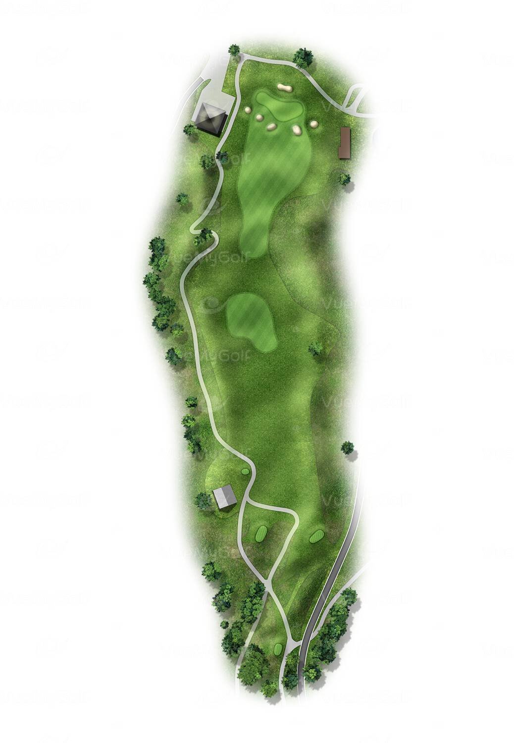 golf hole 2D graphic